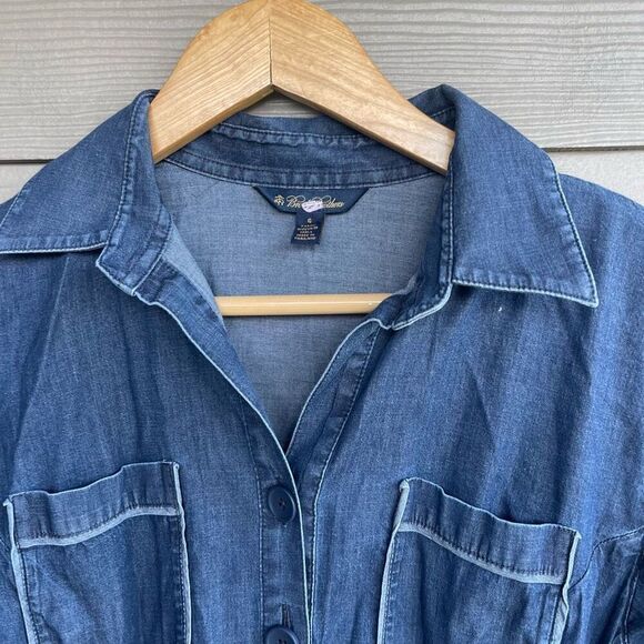 Brooks Brothers denim belted A line dress - Picture 2 of 8